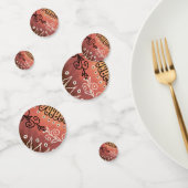 Red Funny Art Pattern Confetti (Groep)