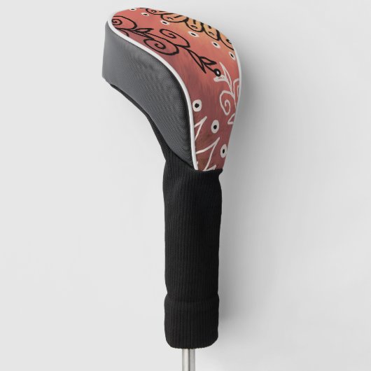 Red Funny Art Pattern Golfheadcover (Schuin)