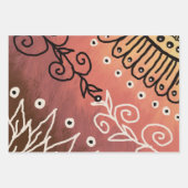 Red Funny Art Pattern Inpakpapier Vel (Voorkant 3)