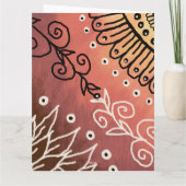 Red Funny Art Pattern Kaart (Achterkant)
