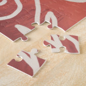 Red Funny Art Pattern Legpuzzel (Zijkant)