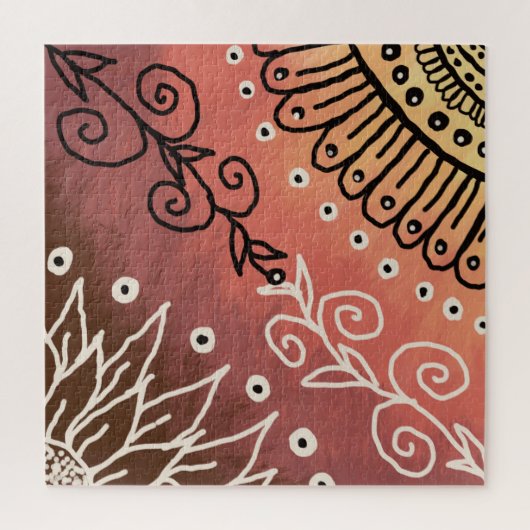 Red Funny Art Pattern Legpuzzel (Verticaal)