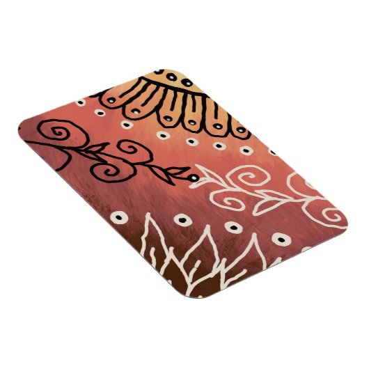 Red Funny Art Pattern Magneet (Rechterzijde)