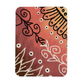 Red Funny Art Pattern Magneet (Verticaal)