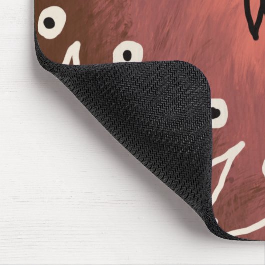 Red Funny Art Pattern Muismat (Hoek)