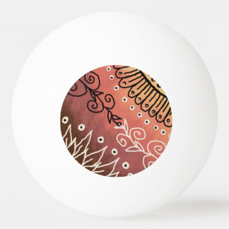 Red Funny Art Pattern Pingpongbal