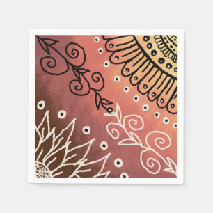 Red Funny Art Pattern Servet