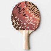 Red Funny Art Pattern Tafeltennisbatje (Voorkant)