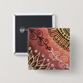 Red Funny Art Pattern Vierkante Button 5,1 Cm (Voorkant /achterkant)