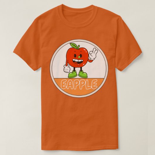 Red Funny Eapple stricker T-shirt (Design voorkant)