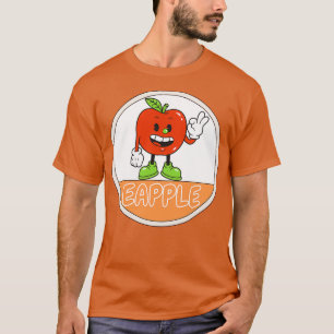 Red Funny Eapple stricker T-shirt