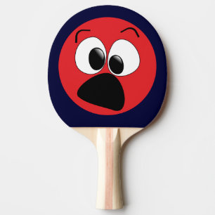 Red Funny Face Ping Pong Paddle Tafeltennisbatje