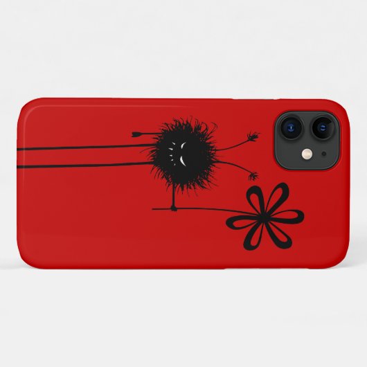 Red Funny Gothic Flower Bug Case-Mate iPhone Case (Achterkant (horizontaal))