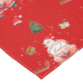 Red funny Happy Santa Christmas gift for wife Tafelkleed (Gekanteld)