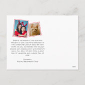 Red Funny Joyful Tiding Christmas Holiday Briefkaa Feestdagenkaart (Achterkant)