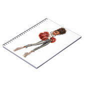Red Fur Glam Girl Spiral Photo Notebook Notitieboek (Linkerzijde)