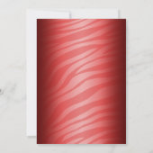 Red Fusion Zebra Print Christmas Baby shower Kaart (Achterkant)