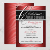 Red Fusion Zebra Print Christmas Baby shower Kaart (Voorkant / Achterkant)