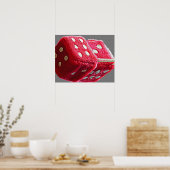 Red Fuzzy Dice Poster (Keuken)