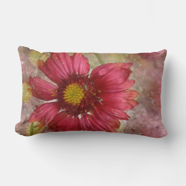 Red Gaillardia Pillow Kussen (Voorkant)