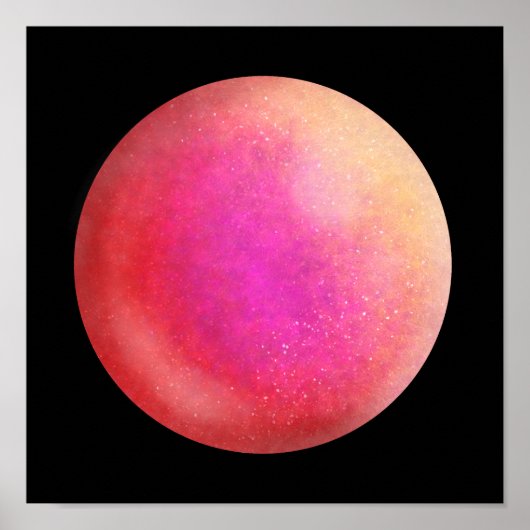 Red Galaxy Orb – Scarlett en Violet Marble Print (Voorkant)