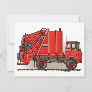 Red Garbage Truck