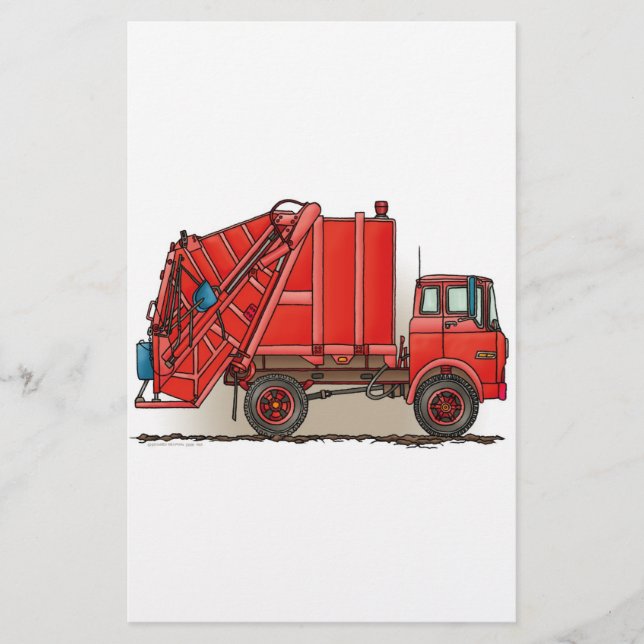 Red Garbage Truck (Voorkant)