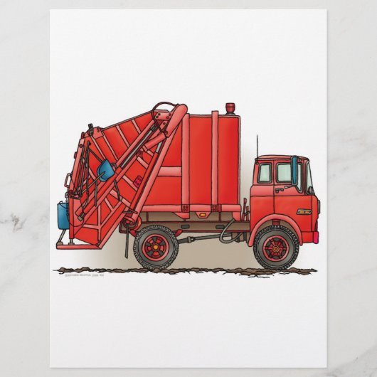 Red Garbage Truck Flyer (Voorkant)