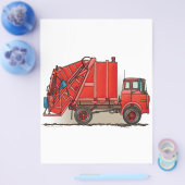 Red Garbage Truck Flyer (Enkel)