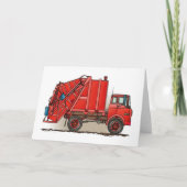 Red Garbage Truck Kaart (Voorkant)