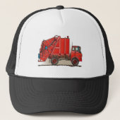 Red Garbage Truck Trucker Pet (Voorkant)