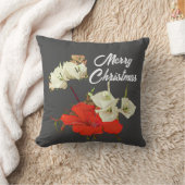 Red Garden Hibiscus Merry kerstFloral Baby Kussen (Deken)