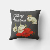 Red Garden Hibiscus Merry kerstFloral Baby Kussen (Achterkant)