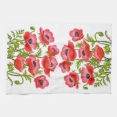 Red Garden Poppy Flowers American MoJo Kitchen Tow Theedoek (Horizontaal)