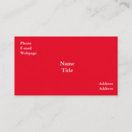 Red Garden Standard, 3,5 inch x 2,0 inch Visitekaa Visitekaartje