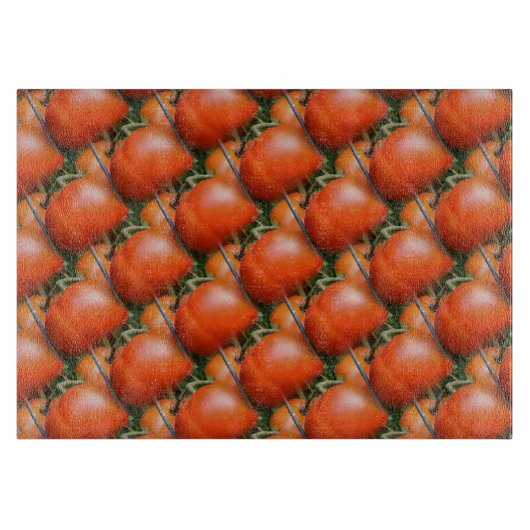 Red Garden Tomaten Natuur Art Pattern Snijplank (Voorkant)