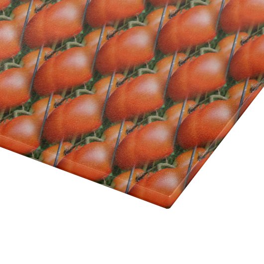 Red Garden Tomaten Natuur Art Pattern Snijplank (Hoek)