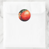 Red Garden Tomaten Natuur op maat Ronde Sticker (Tas)