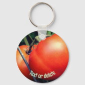 Red Garden Tomaten Natuur op maat Sleutelhanger (Achterkant)