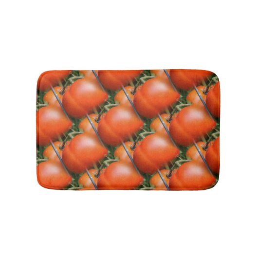 Red Garden Tomaten Natuur Patroon Badmat (Voorkant)