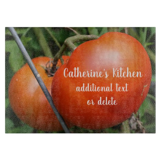 Red Garden Tomaten op maat Snijplank (Voorkant)