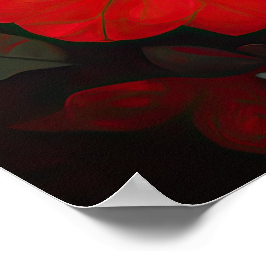 Red Gardenias Bloemenkunst Print Poster (Hoek)
