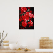 Red Gardenias Bloemenkunst Print Poster (Keuken)