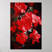 Red Gardenias Bloemenkunst Print Poster (Voorkant)