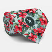 Red Gardenias Floral Stropdas (Opgerold)