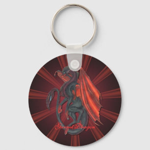 Red Garnet Dragon Sleutelhanger