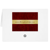 Red Garnet en Gold Table Number Maps Card (Achterkant Horizontaal)