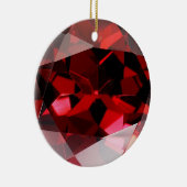 Red Garnet Gemstone January Birthstone Keramisch Ornament (Rechts)