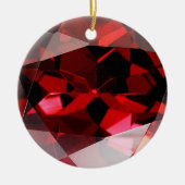 Red Garnet Gemstone January Birthstone Keramisch Ornament (Voorkant)