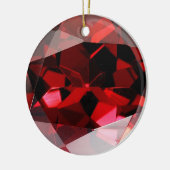 Red Garnet Gemstone January Birthstone Keramisch Ornament (Links)